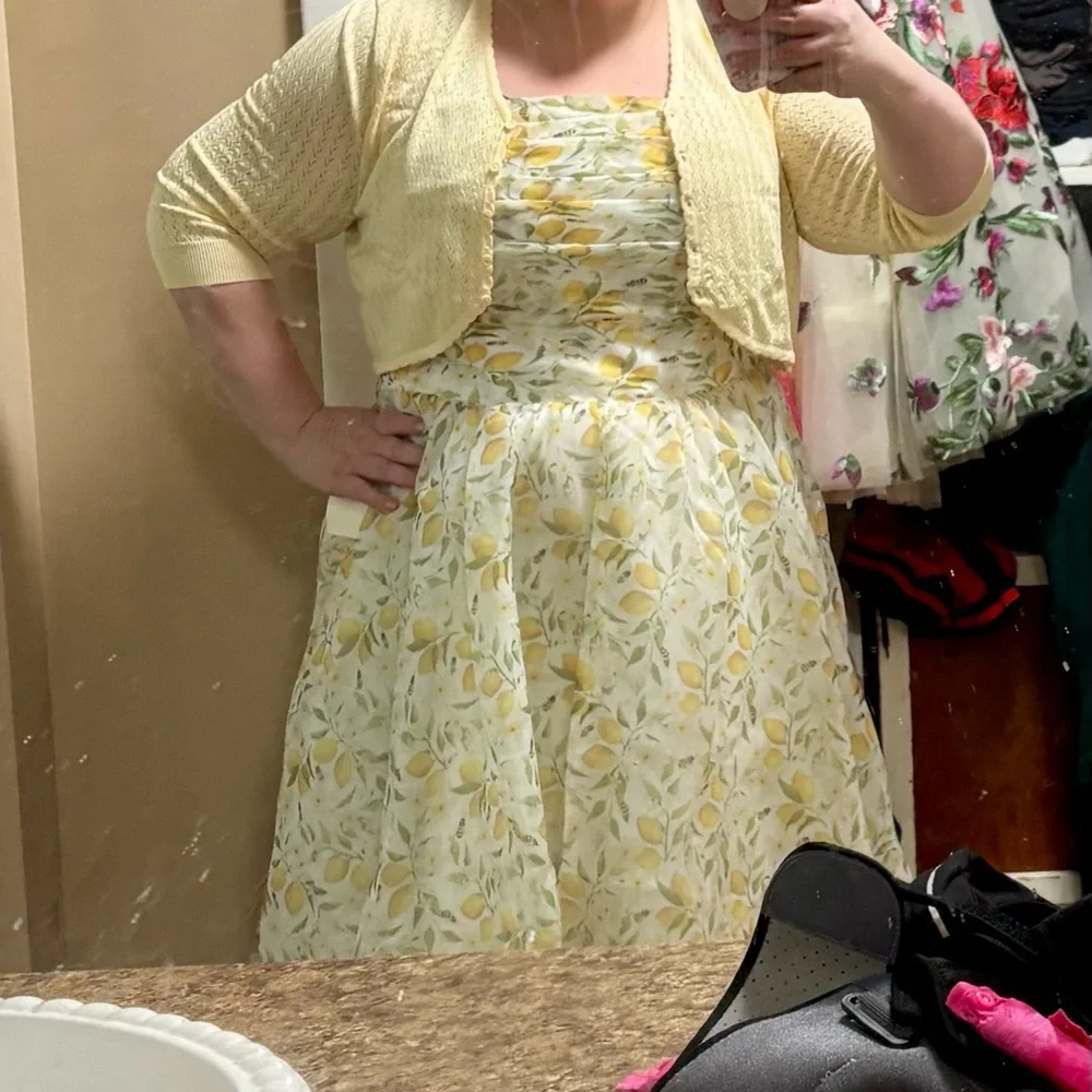 JessaKae White and Yellow Maxi Dress - Picture 2 of 3
